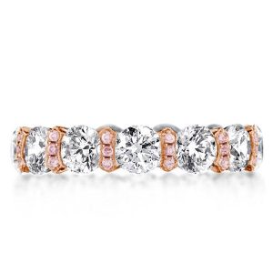 Eternity band - Two Tone Eternity Pink Sapphire Wedding Band, Apparel & Accessories, Italo jewelry - Online Catalog