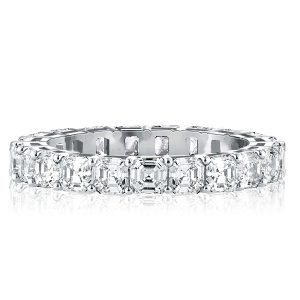 Eternity band - Asscher Cut Eternity Wedding Band For Women In Silver, Apparel & Accessories, Italo jewelry - Online Catalog