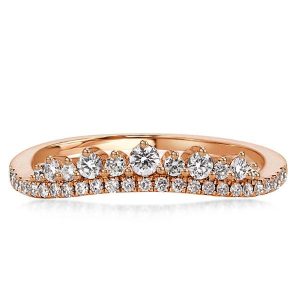 anniversary band - Italo Chevron Wedding Band Rose Gold Ring Stacking Wedding Band, Italo jewelry - Online Catalog