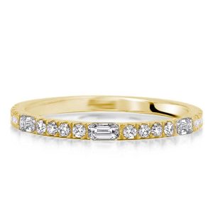 classic band - Half Eternity Baguette Cut Wedding Band, Italo jewelry - Online Catalog