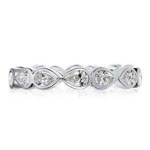 Eternity band - Eternity Pear Cut Bezel Wedding Band, Apparel & Accessories, Italo jewelry - Online Catalog