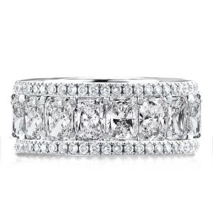 Eternity band - Triple Row Cushion Cut Wedding Band, Apparel & Accessories, Italo jewelry - Online Catalog