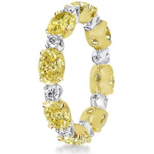 Eternity band - Oval Yellow and Round Colorless Eternity Band, Apparel & Accessories, Italo jewelry - Online Catalog