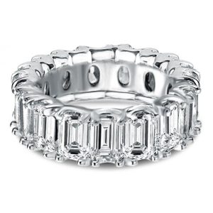 eternity band - Classic Eternity Emerald Wedding Band, Italo jewelry - Online Catalog