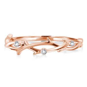 anniversary band - Rose Gold Braided Twig Wedding Band, Italo jewelry - Online Catalog