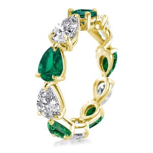 eternity band - Golden Pear Cut Eternity Wedding Band, Italo jewelry - Online Catalog