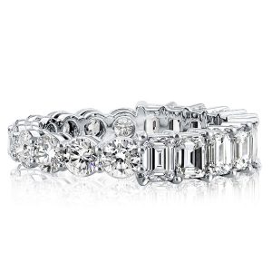 Eternity band - Round & Emerald Eternity Wedding Band, Italo jewelry - Online Catalog