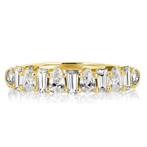 Eternity band - Half Eternity Baguette &  Pear Cut Wedding Band, Apparel & Accessories, Italo jewelry - Online Catalog