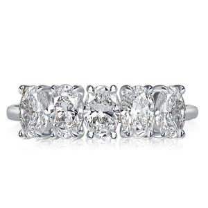 Anniversary band - Oval Cut Half Eternity Wedding Band, Wedding Bands - Apparel & Accessories, Italo jewelry - Online Catalog