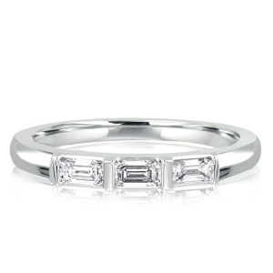 Anniversary band - Bar-set Baguette Wedding Band, Wedding Bands - Apparel & Accessories, Italo jewelry - Online Catalog