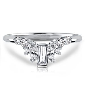 anniversary band - Mixed Shape Chevron Wedding Band, Italo jewelry - Online Catalog