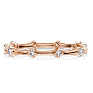 Eternity band - Rose Gold Dainty Eternity Wedding Band, Apparel & Accessories, Italo jewelry - Online Catalog