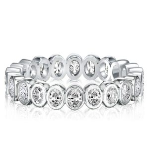 Eternity band - Oval Bezel Eternity Wedding Band, Apparel & Accessories, Italo jewelry - Online Catalog