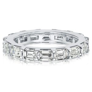 Eternity band - Emerald East West Eternity Wedding Band, Apparel & Accessories, Italo jewelry - Online Catalog