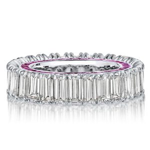 Eternity band - Unique Emerald Cut Eternity Wedding Band In Sterling Silver, Apparel & Accessories, Italo jewelry - Online Catalog