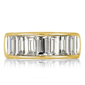 anniversary band - Golden Baguette Channel Setting Wedding Band, Italo jewelry - Online Catalog