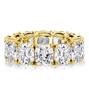 Eternity band - Golden Cushion Cut Eternity Wedding Band, Apparel & Accessories, Italo jewelry - Online Catalog