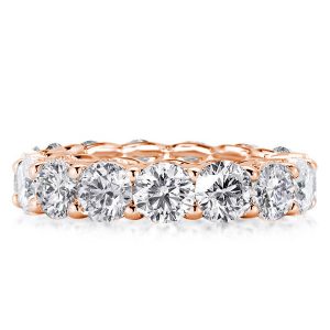 Eternity band - Rose Gold U-prong Eternity Wedding Band, Italo jewelry - Online Catalog