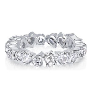 Eternity band - Multi Shape Alternating White Sapphire Eternity Band Ring, Apparel & Accessories, Italo jewelry - Online Catalog