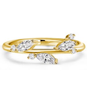 Anniversary band - Italo Elegant Golden Marquise Cut Wedding Band For Women, Italo jewelry - Online Catalog