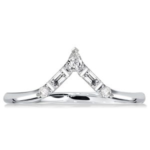 Anniversary band - Italo Pear Cut Half Eternity Wedding Band In Sterling Silver, Wedding Bands - Apparel & Accessories, Italo jewelry - Online Catalog