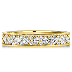Anniversary band - Italo Golden Asscher & Round Cut White Sapphire Wedding Band, Wedding Bands - Apparel & Accessories, Italo jewelry - Online Catalog