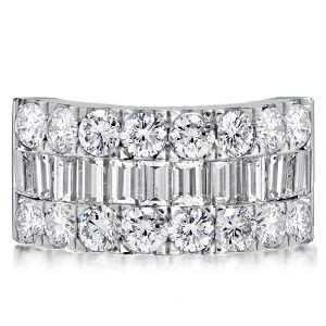 eternity band - Baguette Cut Half Eternity Wedding Band For Women Anniversary Band, Italo jewelry - Online Catalog