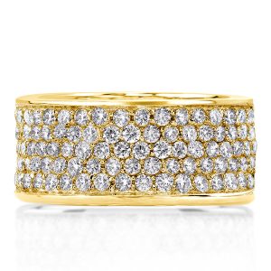 anniversary band - Micro Pave Half Eternity Wedding Band For Women, Italo jewelry - Online Catalog