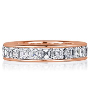 eternity band - Rose Gold Asscher Cut Eternity Wedding Band For Women, Italo jewelry - Online Catalog