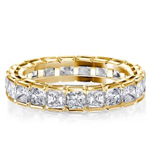 eternity band - Bezel Setting Radiant Eternity Wedding Band For Women, Italo jewelry - Online Catalog