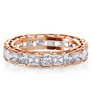 Eternity band - Rose Gold Bezel Setting Radiant Eternity Wedding Band For Women, Apparel & Accessories, Italo jewelry - Online Catalog