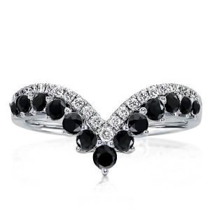 anniversary band - Chevron Black Wedding Band Matching Wedding Band For Women, Italo jewelry - Online Catalog