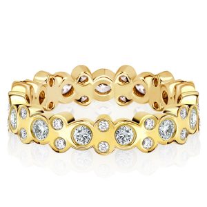 Eternity band - Italo Vintage Round White Sapphire Eternity Wedding Band For Women, Apparel & Accessories, Italo jewelry - Online Catalog