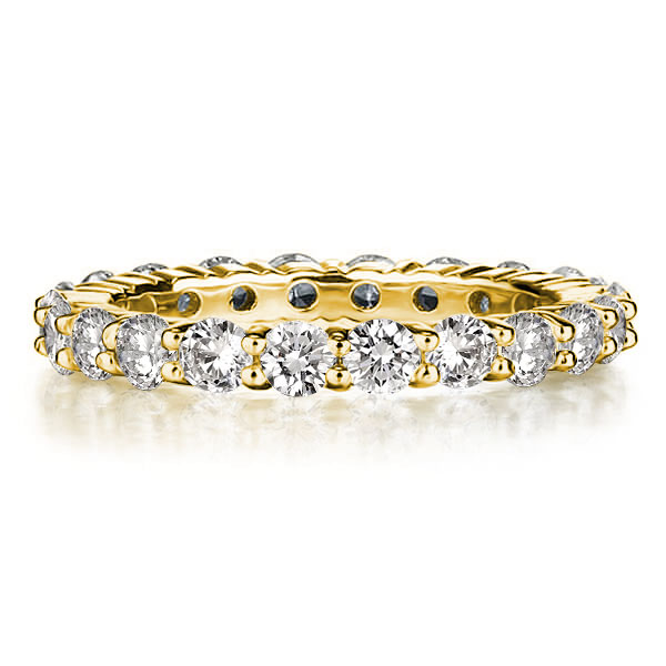 eternity band - Italo Golden Round Cut Eternity Wedding Band For Women, Italo jewelry - Online Catalog