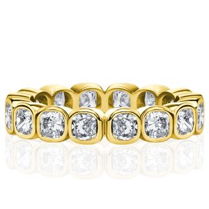 Eternity band - Italo Bezel White Cushion Cut Eternity Wedding Band For Women, Apparel & Accessories, Italo jewelry - Online Catalog