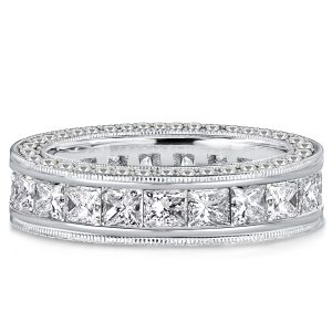 Eternity band - Italo Princess Cut Eternity Wedding Band Channel Set Band Ring, Apparel & Accessories, Italo jewelry - Online Catalog