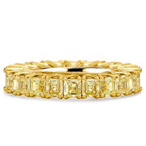 Eternity band - Italo Golden Asscher Cut Eternity Wedding Band For Women Classic, Apparel & Accessories, Italo jewelry - Online Catalog