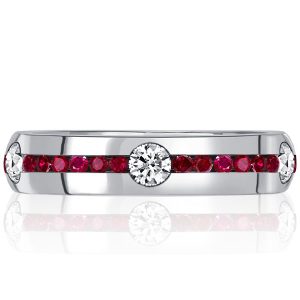 Eternity band - Italo Ruby Sapphire Wedding Band Ring Eternity Wedding Band, Apparel & Accessories, Italo jewelry - Online Catalog