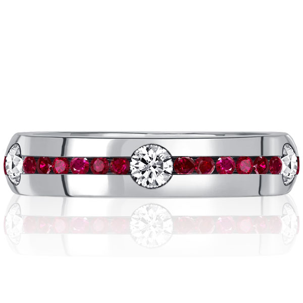 eternity band - Italo Ruby Sapphire Wedding Band Ring Eternity Wedding Band, Italo jewelry - Online Catalog