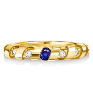 Anniversary band - Italo Blue Sapphire Twist Wedding Band Wrapped Around Ring, Wedding Bands - Apparel & Accessories, Italo jewelry - Online Catalog