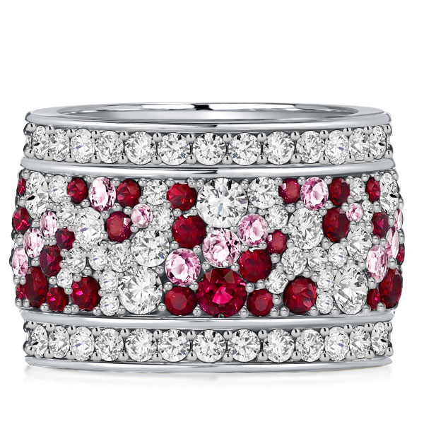 eternity band - Italo Ruby Band Ring Multi Row Eternity Wedding Band For Women, Italo jewelry - Online Catalog