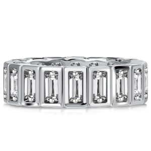 Eternity band - Italo White Sapphire Baguette Eternity Band For Women, Apparel & Accessories, Italo jewelry - Online Catalog