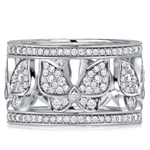 Eternity band - Italo Dancing Butterfly White Sapphire Wedding Band For Women, Apparel & Accessories, Italo jewelry - Online Catalog