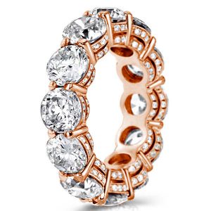 Eternity band - Italo Rose Gold Round Eternity Wedding Band (7.95 CT. TW.), Apparel & Accessories, Italo jewelry - Online Catalog