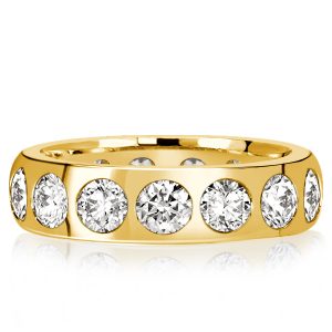 Eternity band - Italo Flush Setting Wedding Band In Sterling Silver, Apparel & Accessories, Italo jewelry - Online Catalog