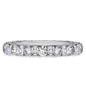 Eternity band - Italo Eternity Round Cut Unique Wedding Band In 925 Silver, Apparel & Accessories, Italo jewelry - Online Catalog