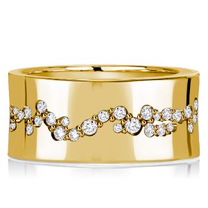 anniversary band - Italo Flush Setting Wide Eternity Wedding Band For Women, Italo jewelry - Online Catalog