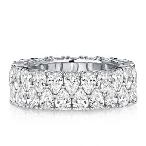 Eternity band - Italo Double Row Pear Cut Eternity Wedding Band For Women, Apparel & Accessories, Italo jewelry - Online Catalog