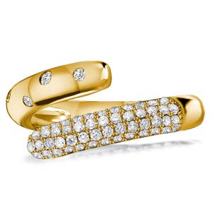Anniversary band - Italo White Sapphire Wrap Ring Open Wedding Band For Women, Wedding Bands - Apparel & Accessories, Italo jewelry - Online Catalog