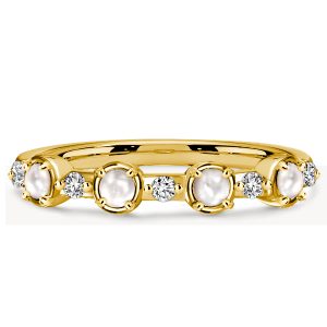 Anniversary band - Italo Pearl Wedding Band Array Pearl Ring For Women, Wedding Bands - Apparel & Accessories, Italo jewelry - Online Catalog